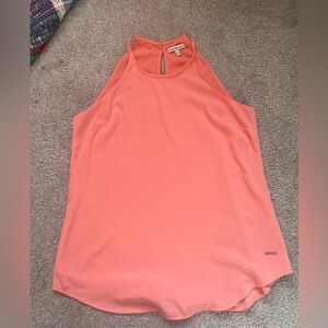 Coral pink orange Calvin Klein work tank top